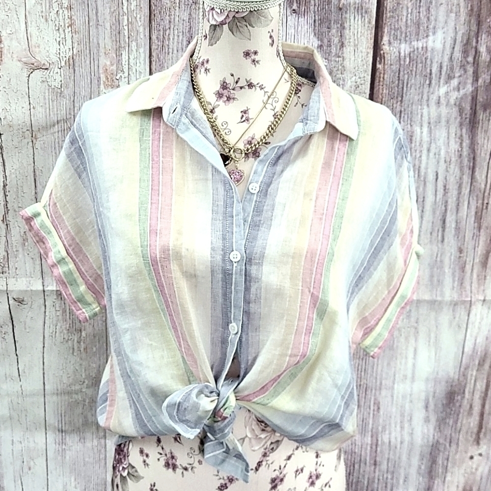 Linen Pastel Nordstrom Top